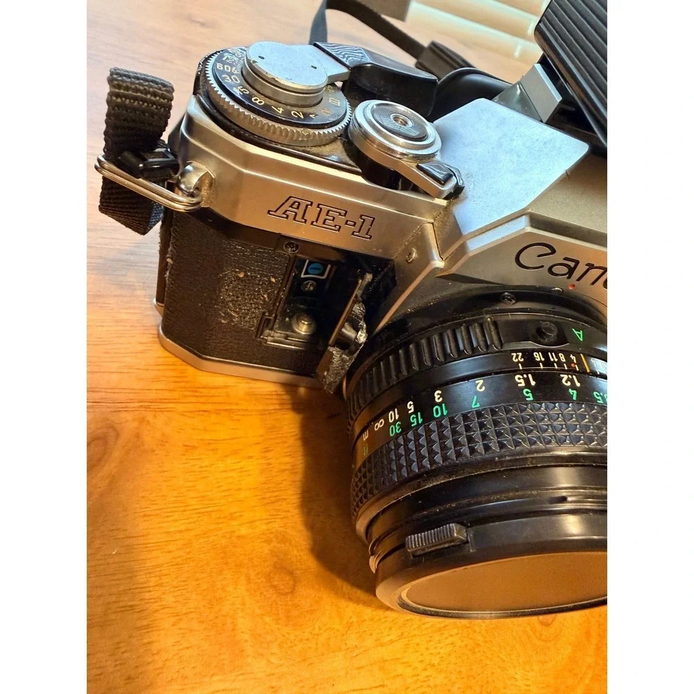Canon AV-1 35mm SLR Film Camera Bundle Sigma 18-200mm Gemini 80-205mm Lenses